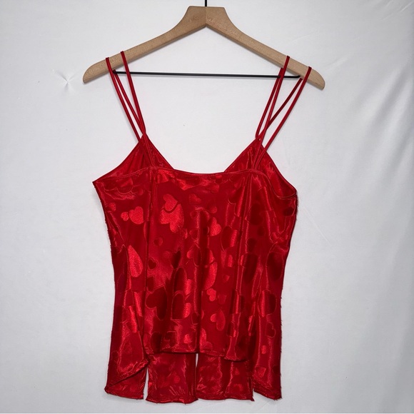 Vintage Silky Red Heart Lingerie Cami‎ Camisole - Picture 5 of 5